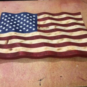 rich kirk woodshop wavy american flag
